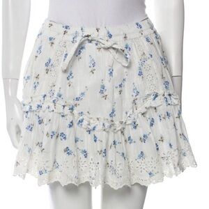 LoveShackFancy Eyelet Lace Tie front skirt size small